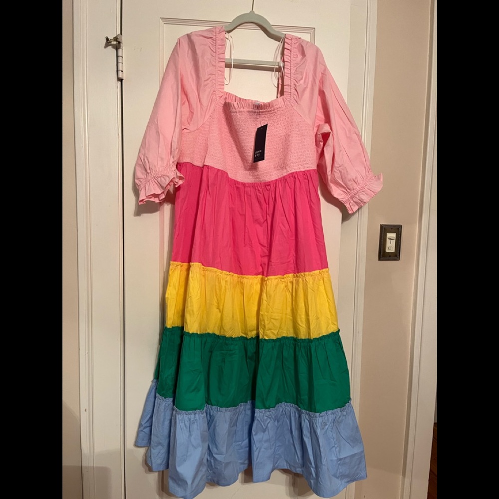 Plus size tiered maxi dress